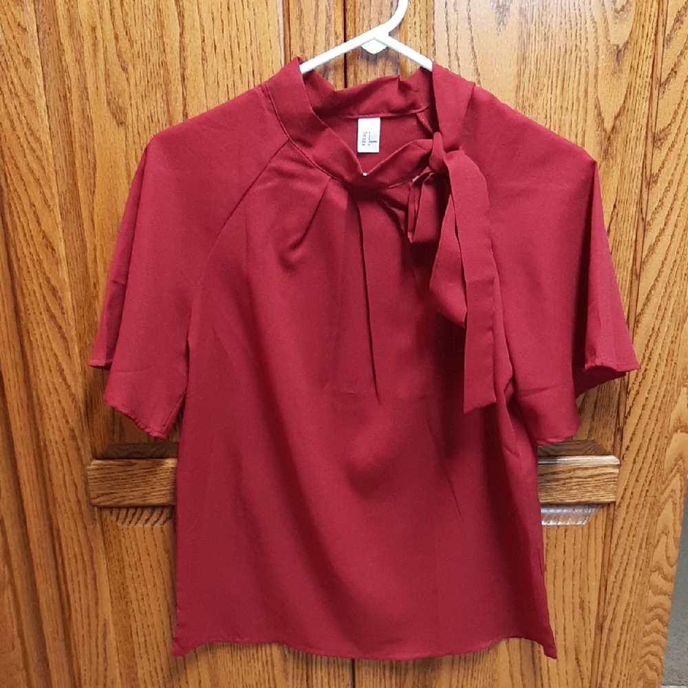 Elegant Burgundy Women's Top